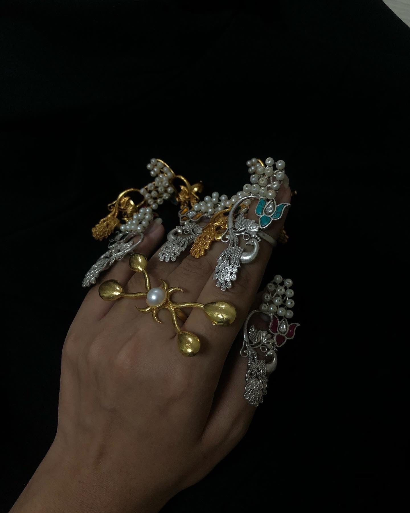 Peacock Nail Ring