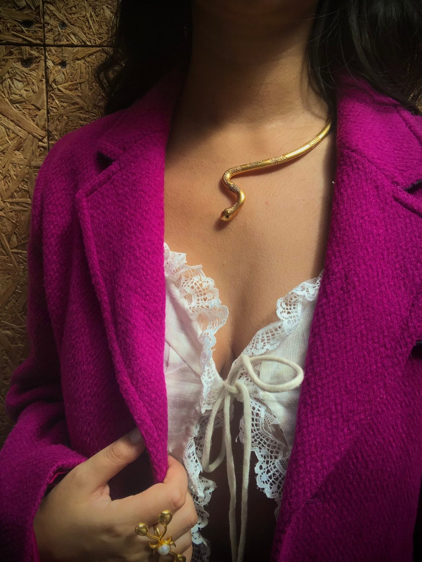 Vairam Schlange In Gold
