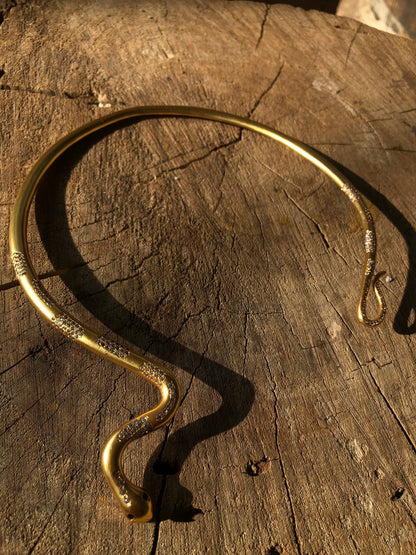 Vairam Schlange In Gold