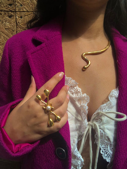 Vairam Schlange In Gold