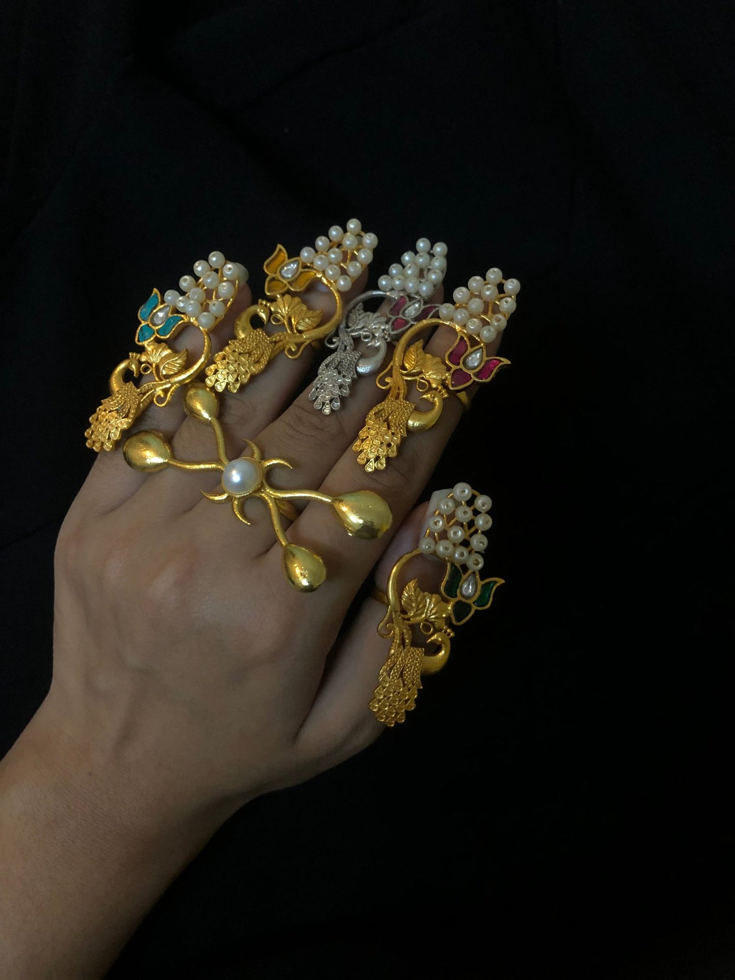 Peacock Nail Ring