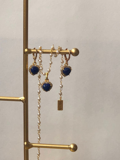 Lapiz Lazuli Heart Set