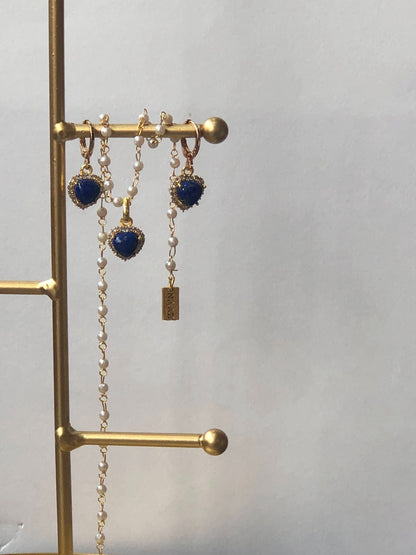 Lapiz Lazuli Heart Set